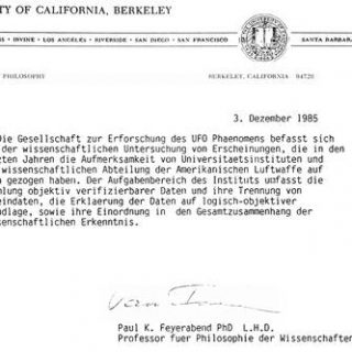 Beurteilung der Arbeit der GEP e.V. durch Paul Feyerabend